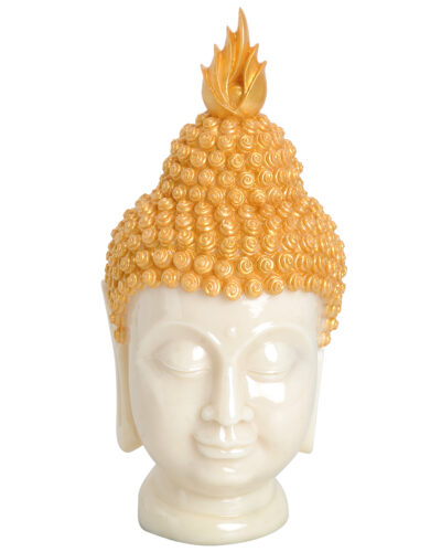WHITE BUDDHA HEAD